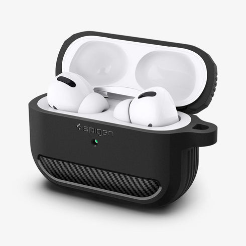 ACS05482 - Apple AirPods Pro 2 Case Rugged Armor in matte black showing the front